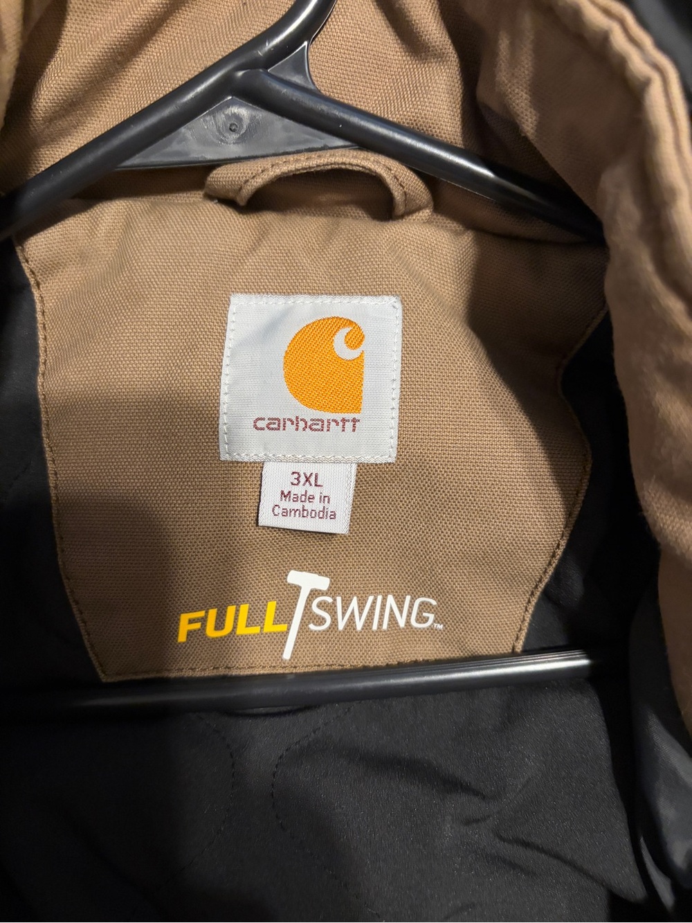 Carhartt Men’s Brown Hooded Work Jacket - Picture 3 of 3
